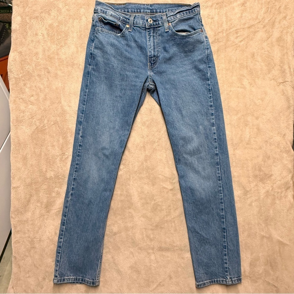 Levi's 514 Straight Fit Men's Jeans 30x32 Mid Rise Denim Blue Jeans - Picture 3 of 6
